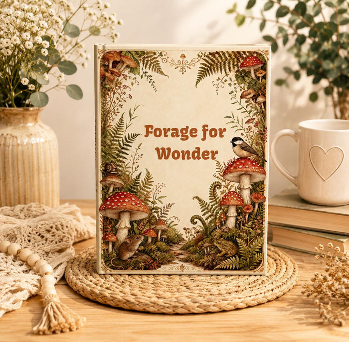 Mushroom Cottagecore Journal,Hardcover Woodland Notebook, Nature Lover Gift
