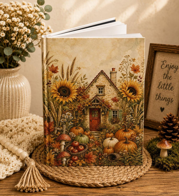 Cottagecore Autumn Cottage Journal, Fall Notebook,Gift for Writer