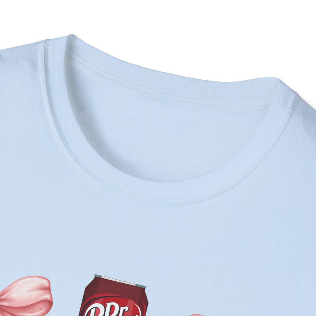 Dr Pepper Tshirt with Pink Bows  | Soda Pattern Tee