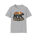 Wild and Free Bear Shirt|Outdoor Graphic Tee|Nature Adventure Shirt|Mountain Bear T-Shirt|Camping Hiking Shirt|Gift for Outdoor|FathersDay