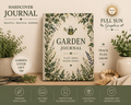 Garden Journal Hardcover Journal | Botanical Watering Can, Plant Grow Bloom Theme
