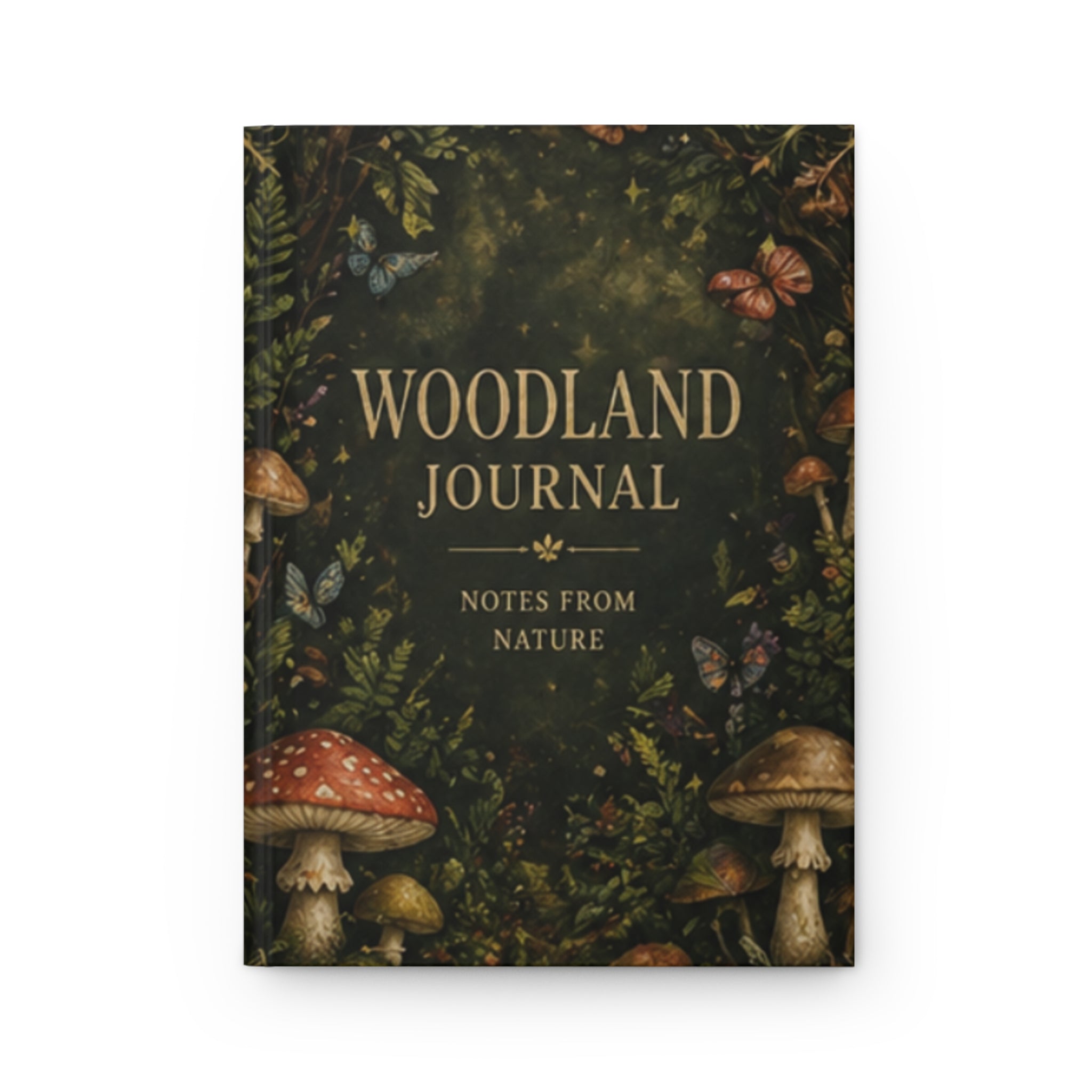 Woodland Journal Hardcover Journal | Notes From Nature, Mushroom Forest Design