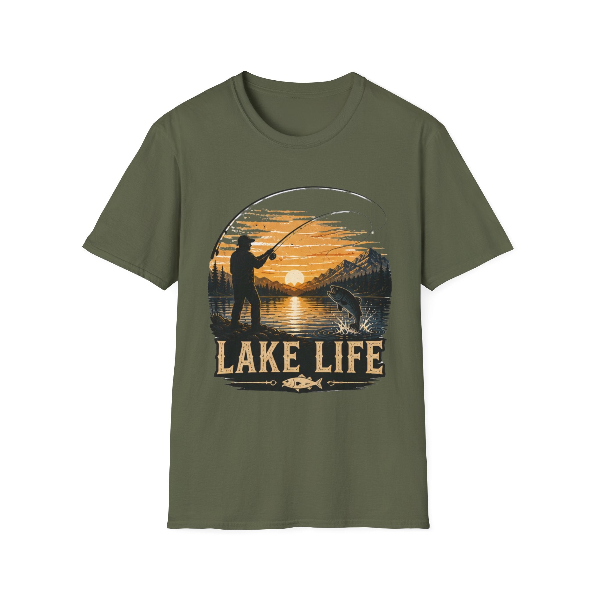Lake Life Fishing Shirt, Fishing Graphic Tee, Fisherman Gift for Him, Outdoor Nature Shirt, Camping Lake Tee, Adventure Shirt|Fathers Day