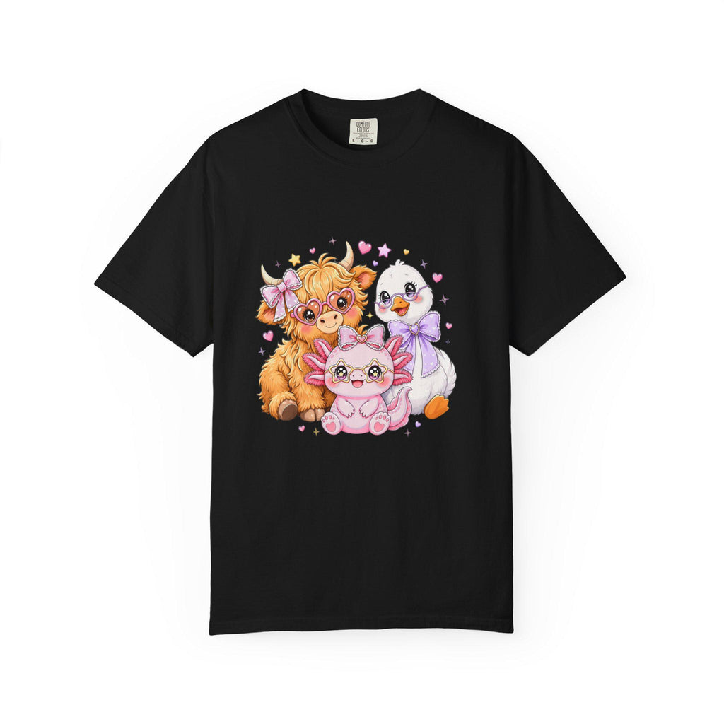 Cute Farm Animals T-Shirt, Cow Chick Kitten Kawaii Tee, Cottagecore Shirt, Country Girl Gift, Pastel Aesthetic Farmhouse Tee