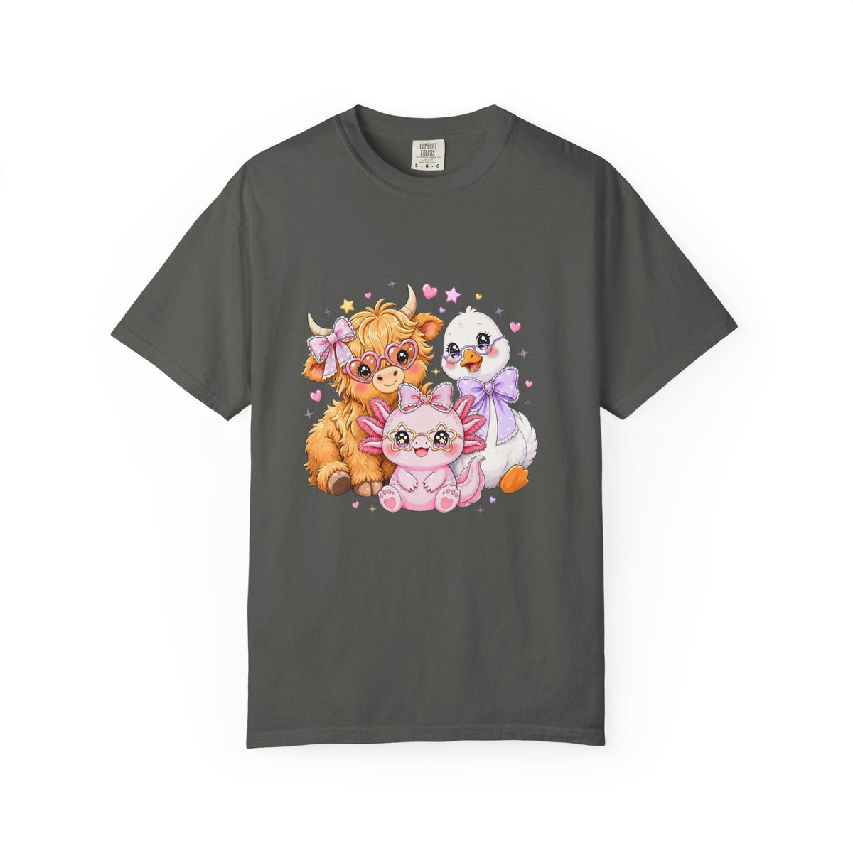 Cute Farm Animals T-Shirt, Cow Chick Kitten Kawaii Tee, Cottagecore Shirt, Country Girl Gift, Pastel Aesthetic Farmhouse Tee