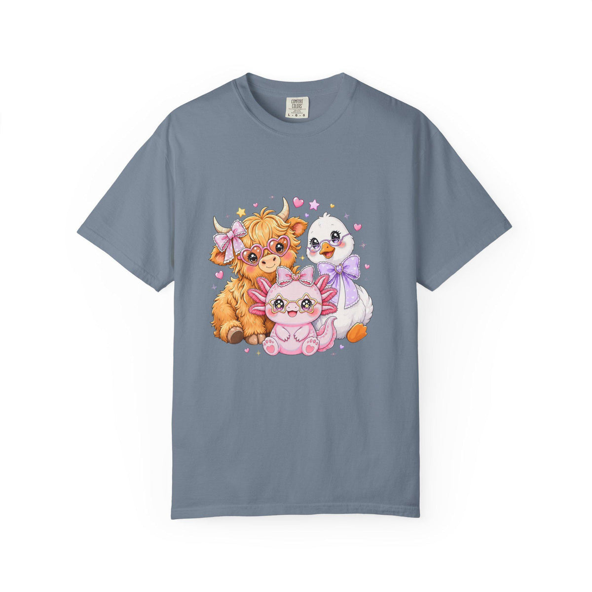 Cute Farm Animals T-Shirt, Cow Chick Kitten Kawaii Tee, Cottagecore Shirt, Country Girl Gift, Pastel Aesthetic Farmhouse Tee