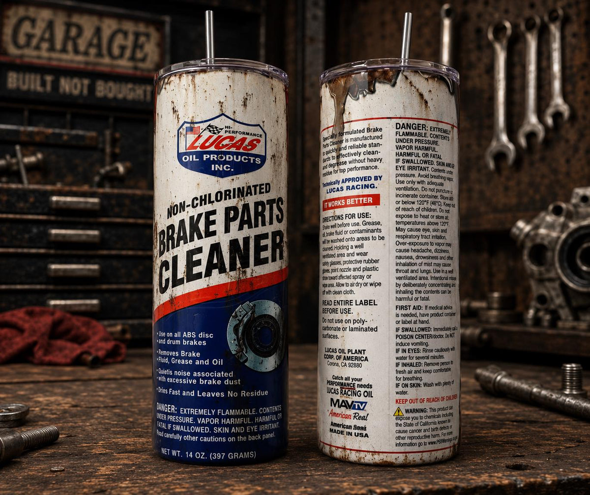 Brake Parts Cleaner Tumbler Funny Mechanic Gift for Him Dad Husband 20oz 30oz Stainless Steel Cup