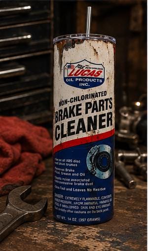 Brake Parts Cleaner Tumbler Funny Mechanic Gift for Him Dad Husband 20oz 30oz Stainless Steel Cup