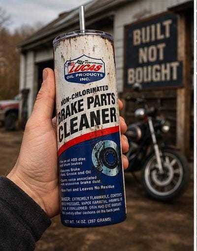 Brake Parts Cleaner Tumbler Funny Mechanic Gift for Him Dad Husband 20oz 30oz Stainless Steel Cup