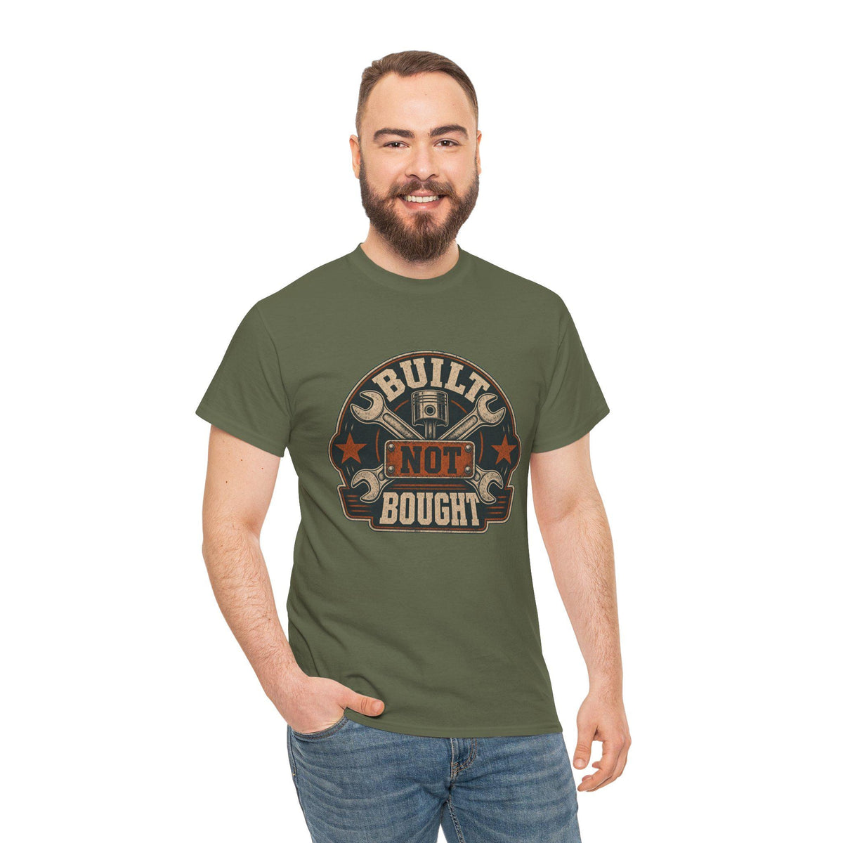 Mechanic T-Shirt, Built Not Bought Shirt, Car Guy Gift, Gearhead Dad Gift