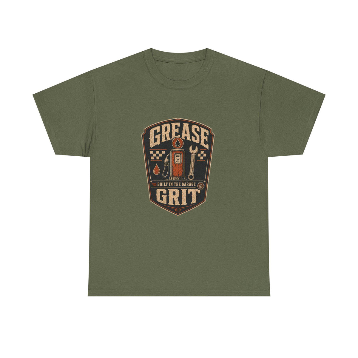 Mechanic T-Shirt, Grease Grit Shirt, Built in the Garage, Gift for Car Guy
