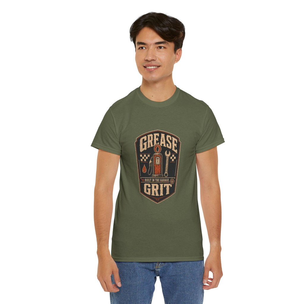 Mechanic T-Shirt, Grease Grit Shirt, Built in the Garage, Gift for Car Guy