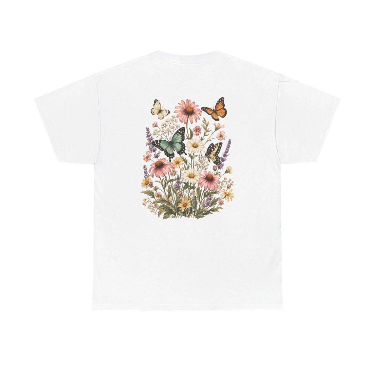 Butterfly Wildflower Shirt | Cottagecore Floral T Shirt | Botanical Butterfly Tee | Nature Lover Shirt