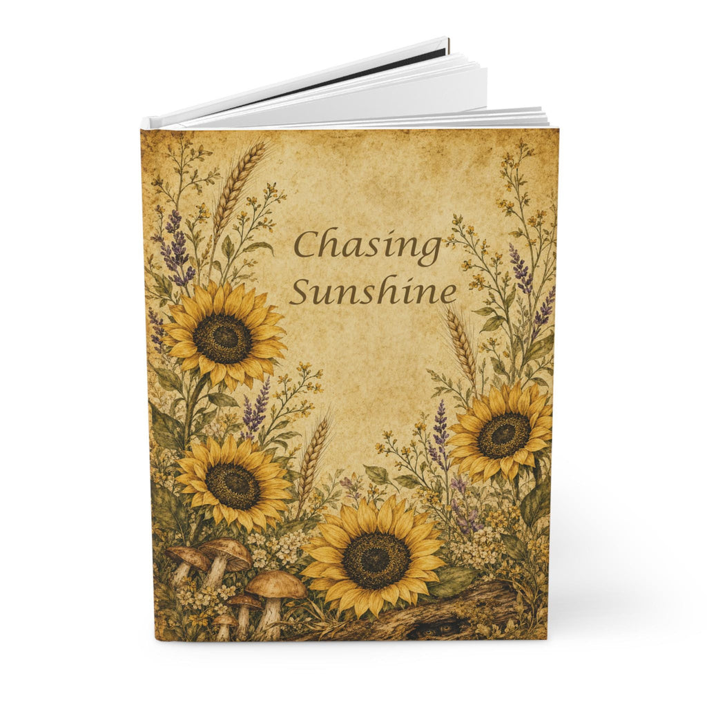 Sunflower Journal Hardcover, Floral Bouquet Notebook, Gift for Her