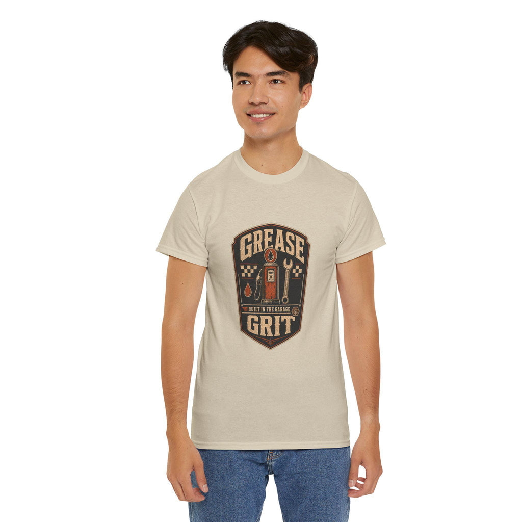 Mechanic T-Shirt, Grease Grit Shirt, Built in the Garage, Gift for Car Guy