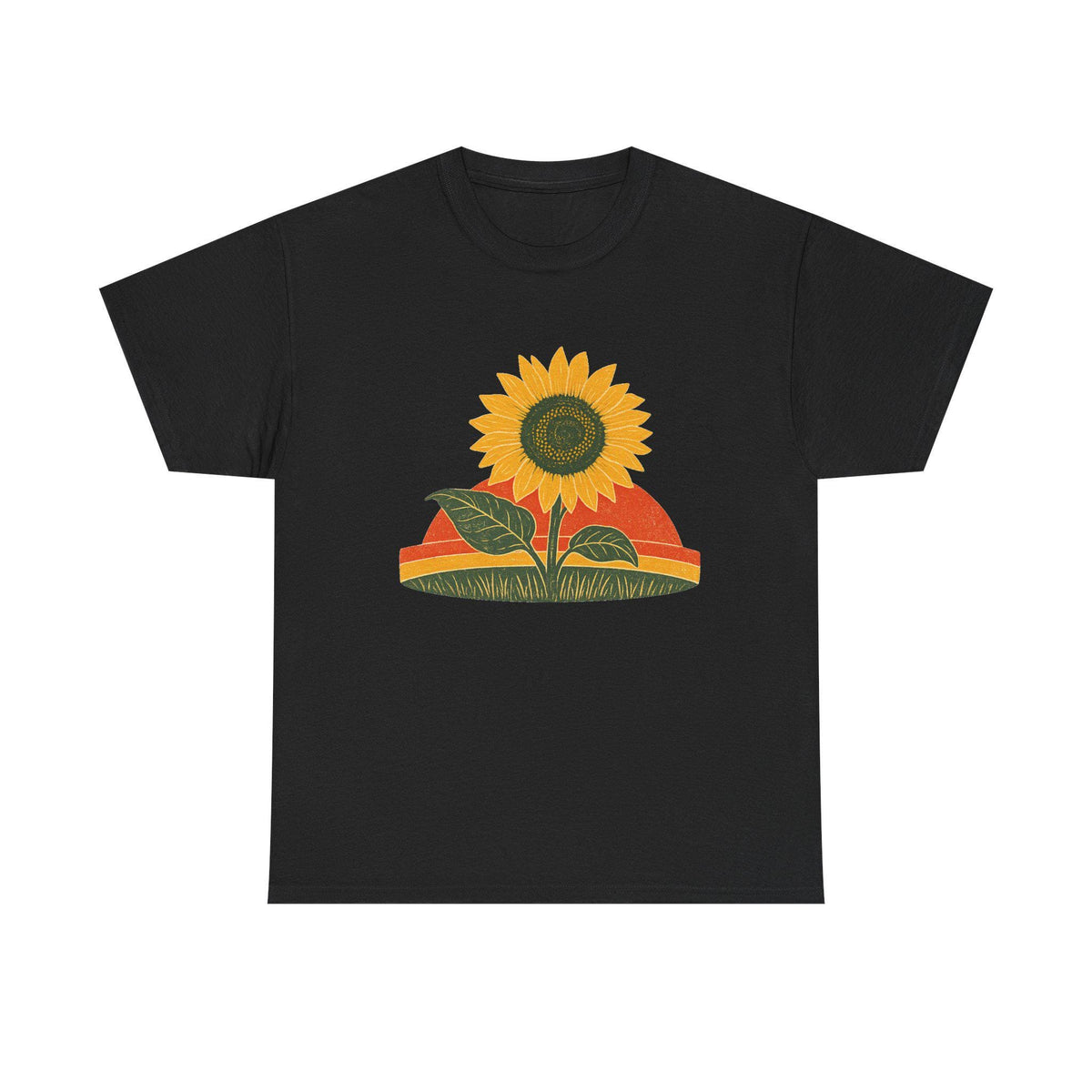 Retro Sunflower Sunset Shirt, Boho Graphic Tee, Sunflower Gift