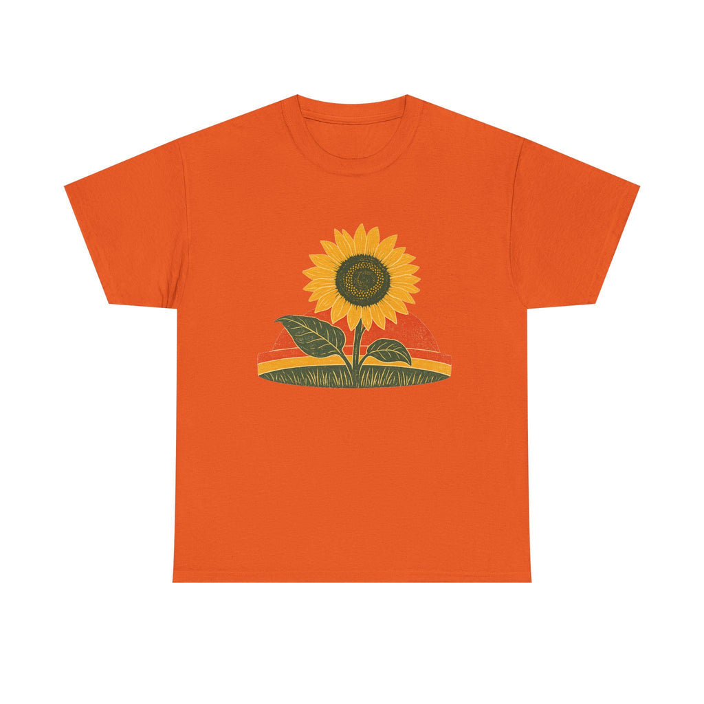 Retro Sunflower Sunset Shirt, Boho Graphic Tee, Sunflower Gift