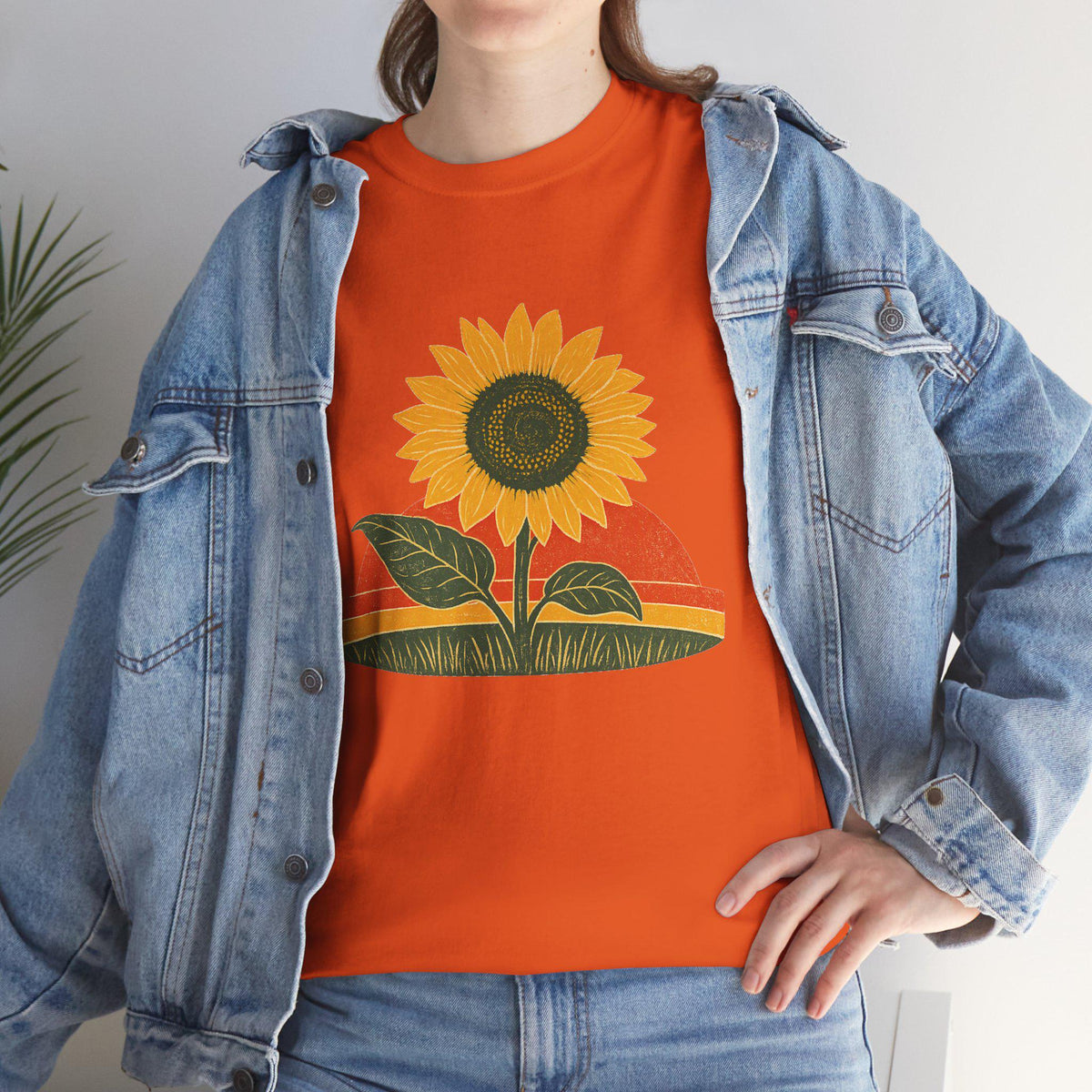Retro Sunflower Sunset Shirt, Boho Graphic Tee, Sunflower Gift