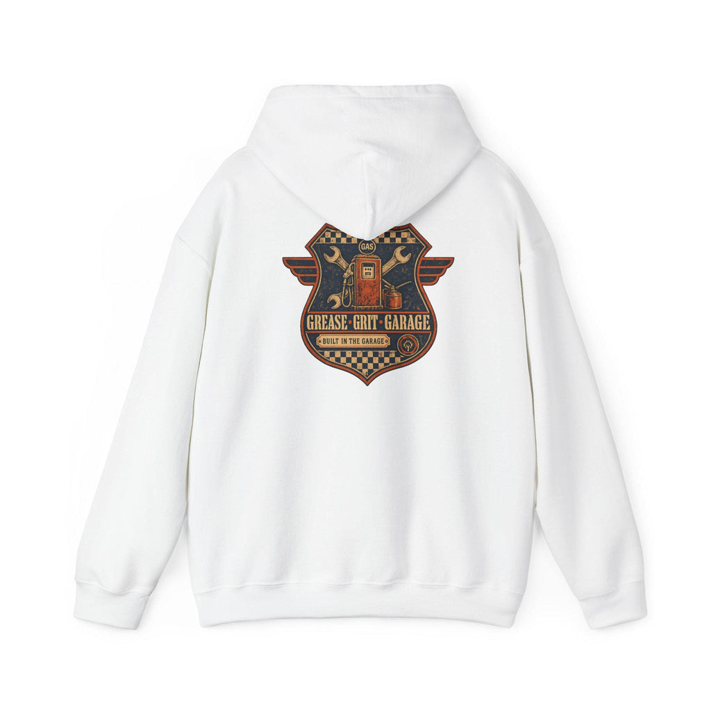 Mechanic Hoodie, Grease Grit Garage Pullover Sweatshirt, Gift for Him