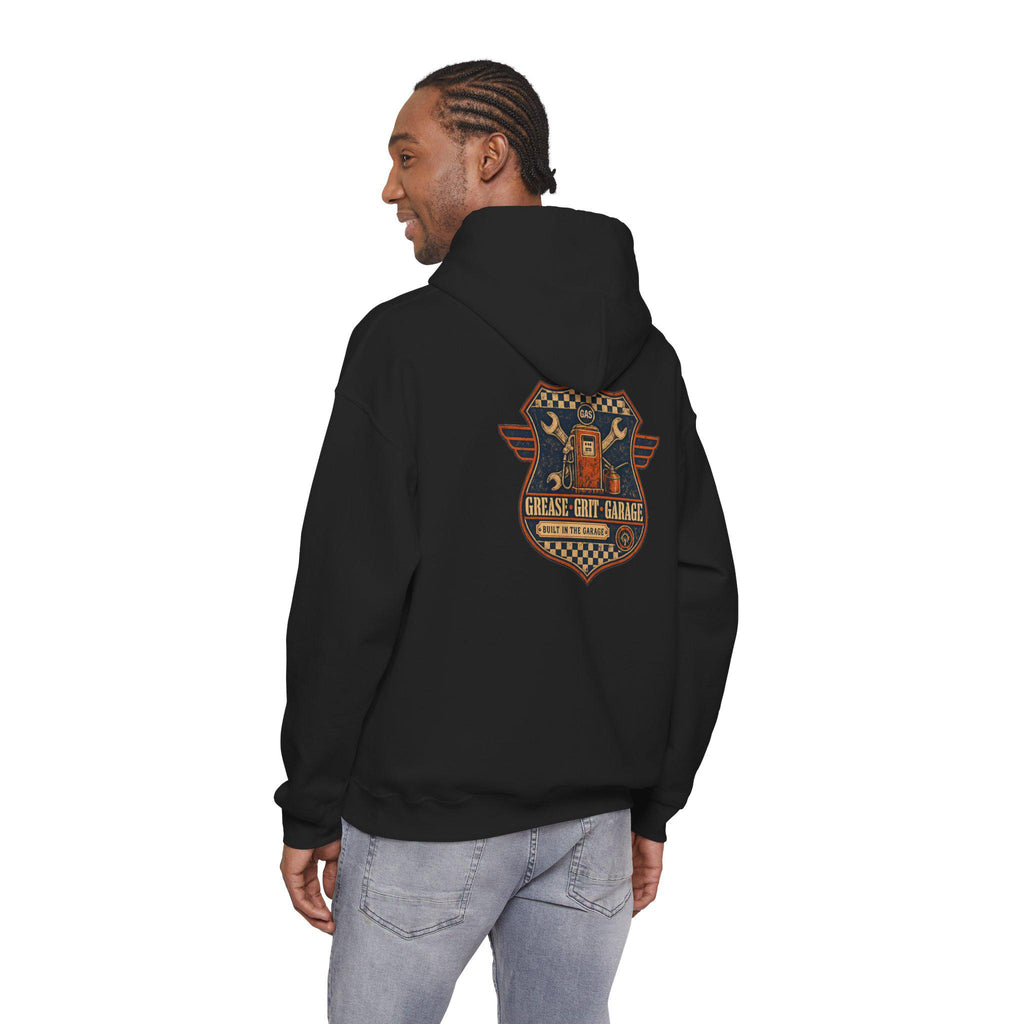 Mechanic Hoodie, Grease Grit Garage Pullover Sweatshirt, Gift for Him