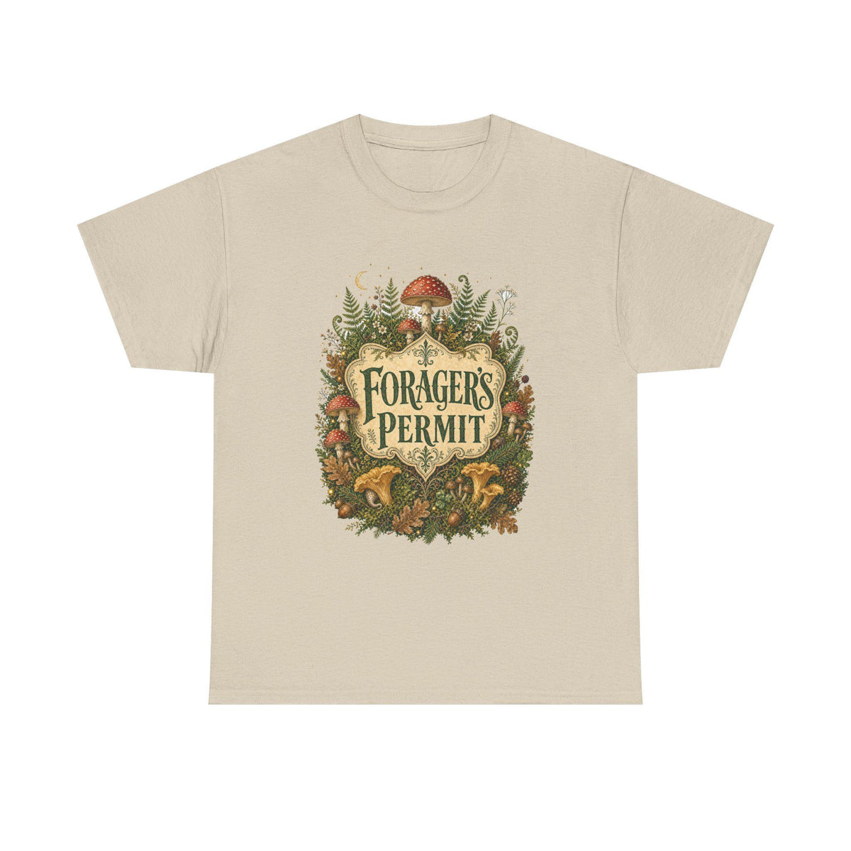Mushroom Cottagecore Tee,Forager's Permit Shirt,Gift for Mushroom Hunter