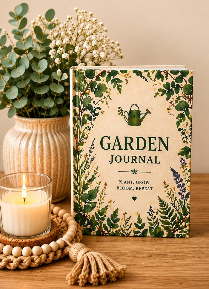 Garden Journal Hardcover Journal for Plants | Botanical Watering Can, Plant Grow Bloom Theme,Plant Lover Gift Journal