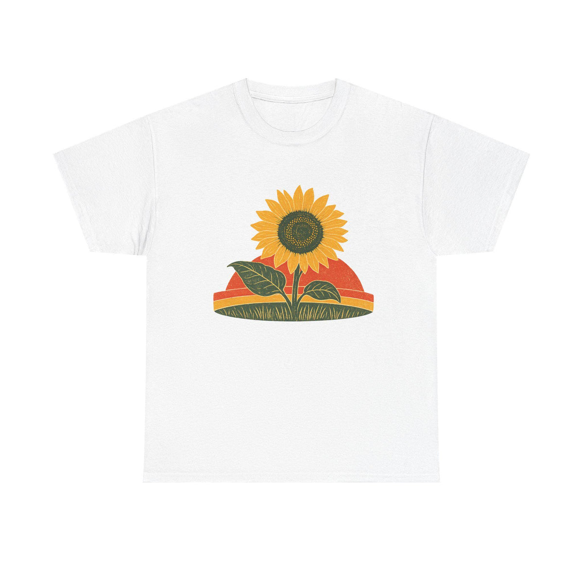 Retro Sunflower Sunset Shirt, Boho Graphic Tee, Sunflower Gift