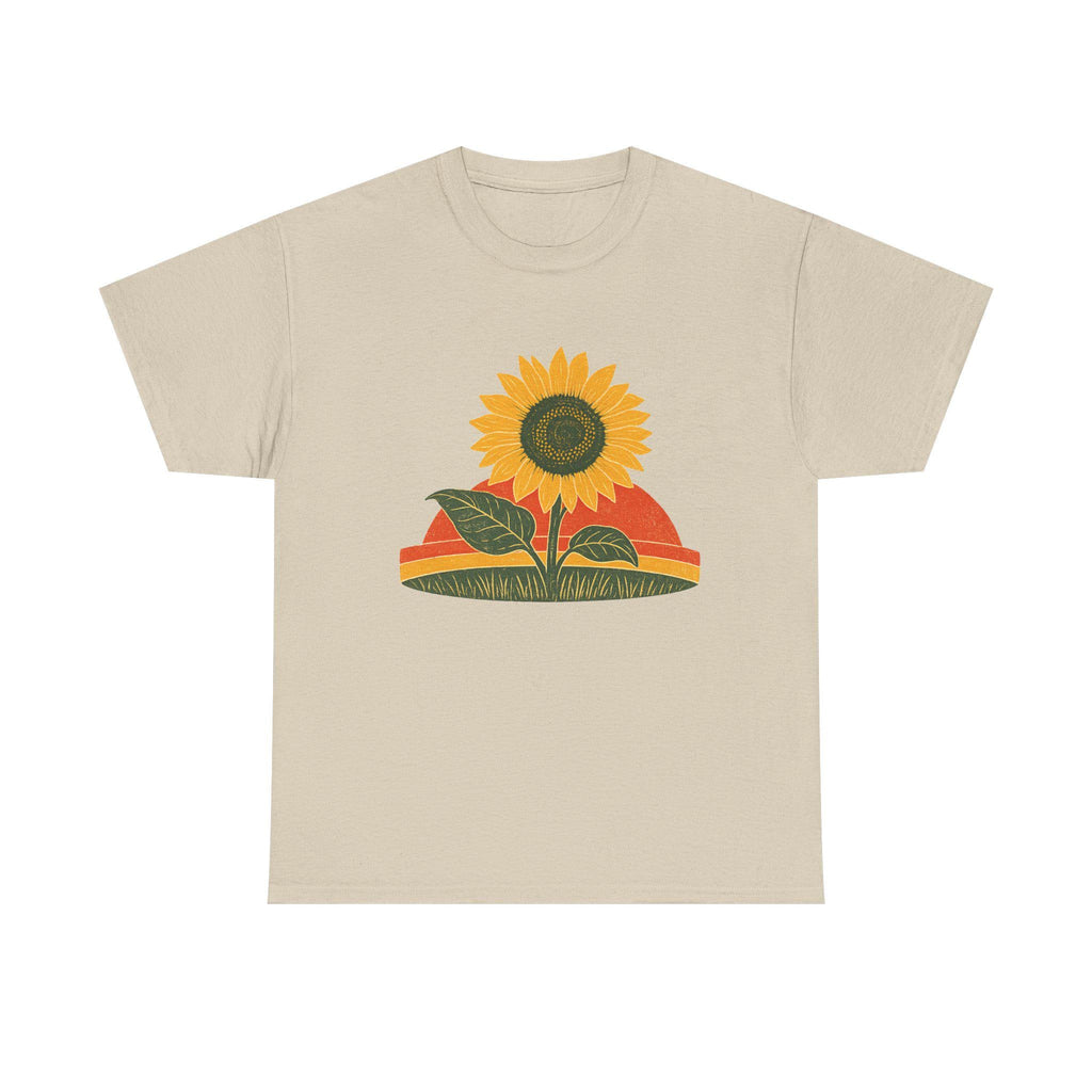 Retro Sunflower Sunset Shirt, Boho Graphic Tee, Sunflower Gift