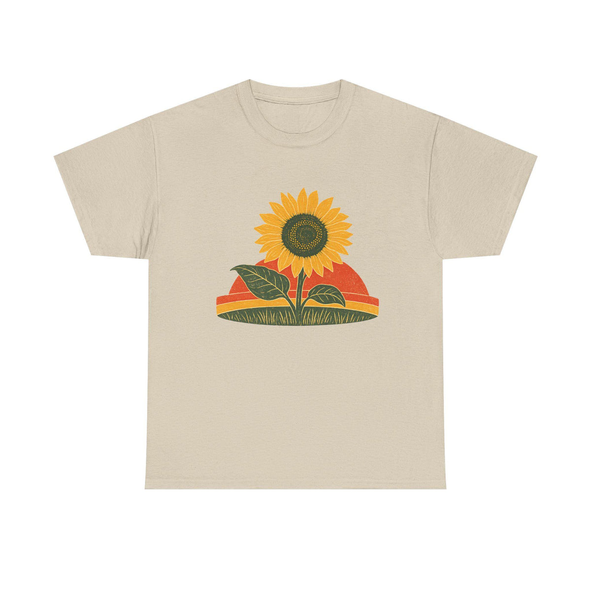 Retro Sunflower Sunset Shirt, Boho Graphic Tee, Sunflower Gift