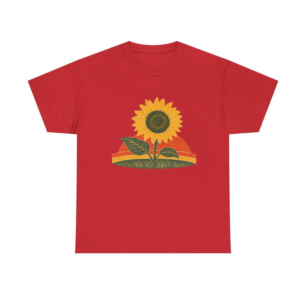 Retro Sunflower Sunset Shirt, Boho Graphic Tee, Sunflower Gift