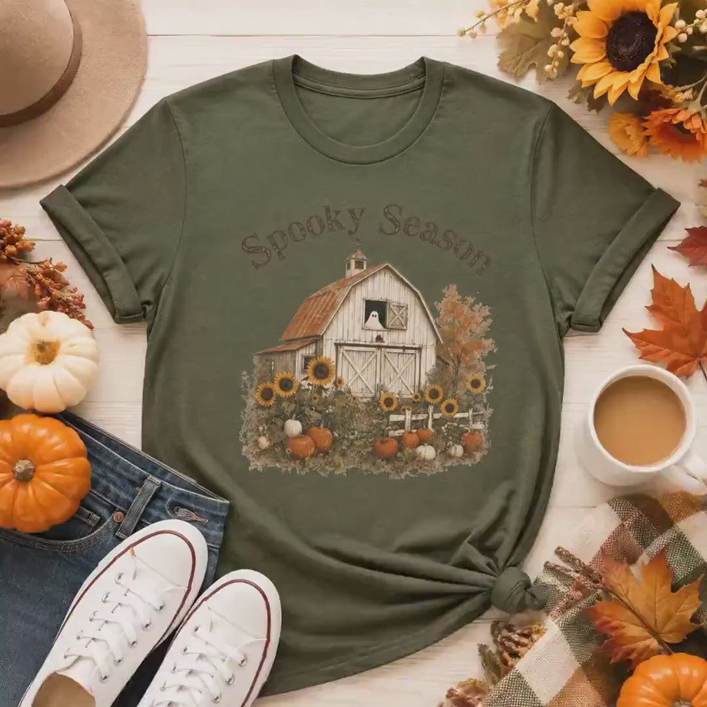 Sunflower Pumpkin Shirt, Fall Farmhouse Tee, Cozy Autumn Halloween Gift