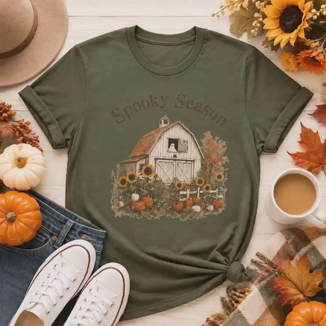 Sunflower Pumpkin Shirt, Fall Farmhouse Tee, Cozy Autumn Halloween Gift